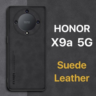 หนังกลับ เคส Honor X9a 5G สัมผัสสบาย ป้องกันลายนิ้วมือ ปุ่มกดกันกระแทก ป้องกันกล้อง ป้องกันหน้าจอ กันกระแทกขอบ TPU นุ่ม