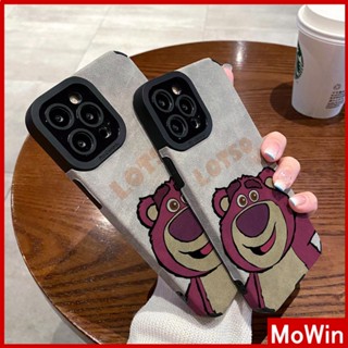 Mowin - เข้ากันได้สำหรับ เคสไอโฟน เคสไอโฟน11 เคส iphone 11 Pupil Eye Patch หนังนิ่มกันกระแทกเคสกล้องป้องกันหมีสีชมพูน่ารักเข้ากันได้กับ iPhone 13 Pro max 12 Pro Max 11 xr xs max 7Plus 8Plus