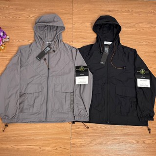 STONE ISLAND เสื้อแจ็กเก็ตกันแดด ป้องกันรังสียูวี ผ้าตาข่าย กันน้ํา กันลม เหมาะกับใส่กลางแจ้ง