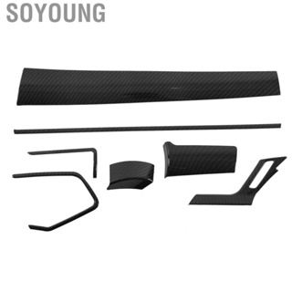 Soyoung Inner Dashboard Trims  Carbon Fiber Style Interior Decoration Trim Kit  for Car Replacement for Civic 2016‑2020