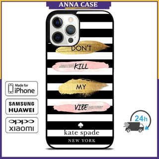 เคสโทรศัพท์มือถือ ลาย KateSpade Vibe สําหรับ iPhone 14 Pro Max 13 Pro Max Samsung Galaxy Note10+ S21Ultra