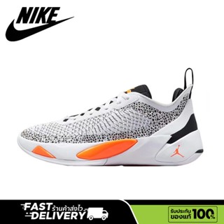 【ของแท้100%💯】Air Jordan Luka 1 "Safari" PF White orange Low กันลื่น รองเท้าบาส รองเท้าวิ่ง รองเท้าผ้าใบ