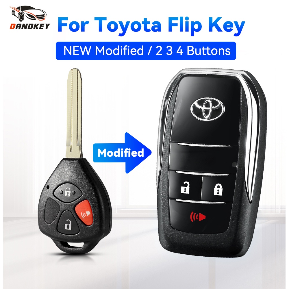 ใหม่ เคสรีโมตกุญแจรถยนต์ แบบฝาพับ อุปกรณ์เสริม สําหรับ Toyota Vios gen 2 Fortuner Wigo Innova Hilux RAV4 Corolla Altis Camry