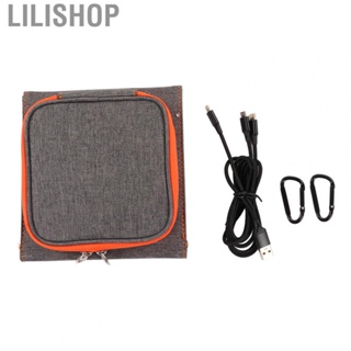 Lilishop 10W 5V Solar Panel  3 Folding 22% Conversion Efficiency Outdoor