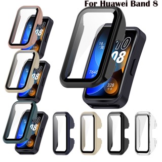 2in1 เคสป้องกันหน้าจอ Pc เต็มจอ ฟิล์มกระจกนิรภัย สําหรับ Huawei Band 8 Huawei Band8