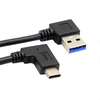 Xiwai สายเคเบิล USB 3.1 USB-C มุมฉาก 90 องศา 3.0 สําหรับ Macbook แท็บเล็ต โทรศัพท์มือถือ