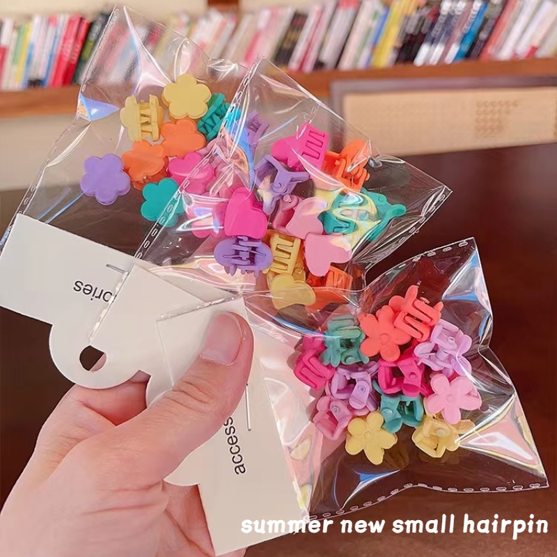 (10 ชิ้น) เด็กผู้หญิง รอยขีดข่วน สีมาการอง หน้าผาก หัก กิ๊บติดผม จับไม่เจ็บผม ดอกไม้น่ารัก คลิปขนาดเล็ก เครื่องประดับผมเด็ก