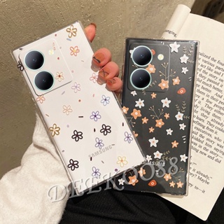 ใหม่ เคสป้องกันโทรศัพท์มือถือ TPU แบบนิ่ม ลายดอกไม้สีเหลือง สําหรับ VIVO Y36 Y78 V27 V27e Y02A Y02T X90 Pro iQOO Z7 Z7x 5G 4G 4G 2023 Y36