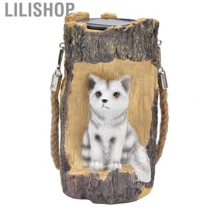 Lilishop Solar Hanging Lantern Resin  Decora Stump  Hanging  Light HG