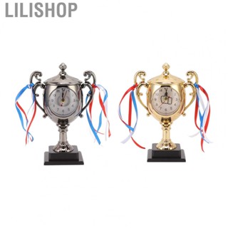 Lilishop Decorative Alarm Clock  Stable Base Trophy Model Lifelike Retro Clock Space Saving  for Dormitory for Office