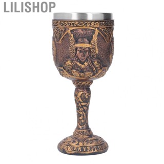 Lilishop Nordic  Goblet Resin  Stainless Steel Unique Retro Beer Cup HG