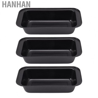 Hanhan Baking Bread Pan  Easy Cleaning Rectangular Mould Pan Carbon Steel  Air Flow 3PCS Black High Temperature Resistant  for Home Kitchen