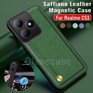 เคสโทรศัพท์มือถือหนัง ผิวด้าน กันกระแทก พร้อมที่ตั้งวางแม่เหล็ก สําหรับ Realme C53 C51 C55 C 55 Nfc Narzo N53 NarzoN53 RealmeC53 2023