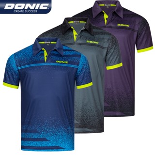 ของแท้ Donic Blue Sport Polo เสื้อยืดโปโล แขนสั้น ลายปิงปอง สําหรับผู้ชาย ผู้หญิง เหมาะกับการเล่นกีฬา แบดมินตัน 83233