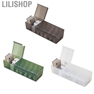 Lilishop Data Cable Storage Box Multi Compartments Desktop Charging Cord Case with Lid for Jewelery  Watch