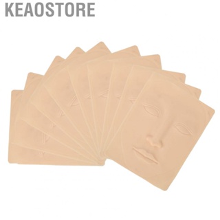 Keaostore Face Practice Skin  10pcs Double Eyelid Lifelike 3D Face Nose Practice Skin Safe  for Practicing Eyeliner for Greenhand