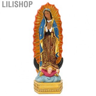 Lilishop Guadalupe Statue  Eco Friendly Resin Good Luck Christian Guadalupe Figurine  for Office