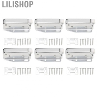 Lilishop Door Push Release Latch  Door Hardware Easy To Install 6 Pcs Self Closing Push Latch  for Cabinet