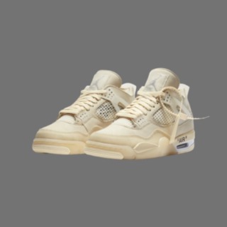 Nike Jordan 4 Off White ORIGINAL รองเท้าผ้าใบ คุณภาพดี 6RP9