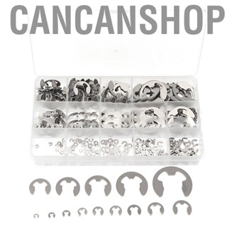 Cancanshop 390Pcs E  Circlip Retaining Ring 1.5‑15mm Stainless Steel Assortment Set Kit