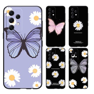 SAMSUNG A73 5G A34 A33 A32 5G A32 4G A31 A23 A22 เคสโทรศัพท์มือถือแบบนิ่ม ลายดอกไม้สวยงาม สําหรับ