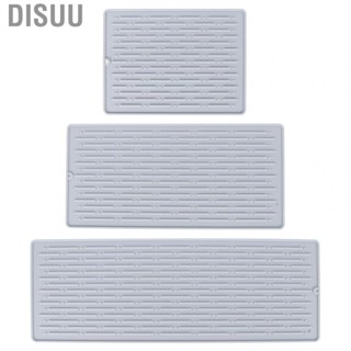 Disuu Drain Pad  Heat-Resistant Dishwasher Safe Non-Slip Silicone Drying Rack Mat  Househeld Use for Kitchen Soda Bottles Quick Cleaning