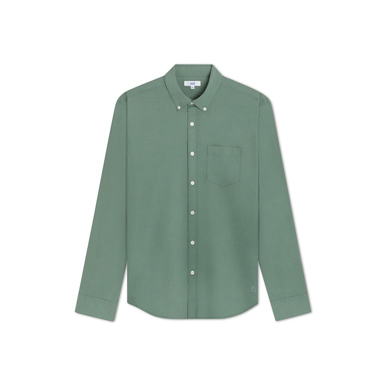 AIIZ (เอ ทู แซด) - เสื้อเชิ้ตผู้ชายแขนยาวผ้าป๊อปลินสีพื้น Men's Natural Cotton Long Sleeve Shirts