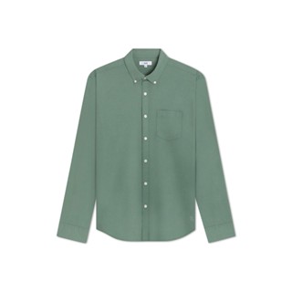 AIIZ (เอ ทู แซด) - เสื้อเชิ้ตผู้ชายแขนยาวผ้าป๊อปลินสีพื้น Mens Natural Cotton Long Sleeve Shirts