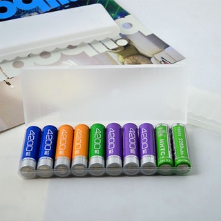 Bdgf กล่องพลาสติกใส สีขาว 10 ช่อง สําหรับจัดเก็บ AA TH