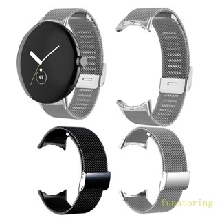 Fun สายนาฬิกาข้อมือสเตนเลส โลหะ สําหรับ Pixel Band Smartwatch