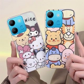 เคสโทรศัพท์มือถือ ซิลิโคนนิ่ม TPU กันกระแทก ลายการ์ตูนน่ารัก แฟชั่น สําหรับ Infinix Note 30 Pro VIP 30i Hot 30 Play NFC Smart 7 HD Plus 4G 5G