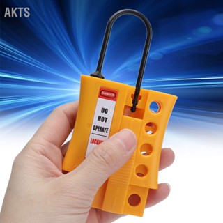 Akts Hasp ตัวล็อกป้ายแท็กเอาท์ ไนล่อน Abs 4 รู มีฉนวนกันความร้อน สําหรับกุญแจ 36 มม.