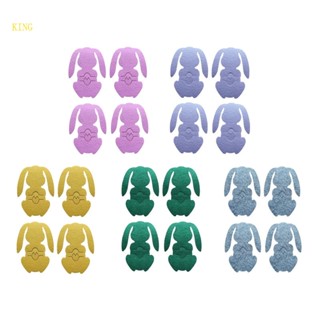 King กระเป๋าเก็บช้อนส้อม มีด รูปกระต่ายอีสเตอร์ 4 ชิ้น