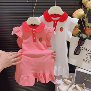 MAX BABY🐰พร้อมส่ง🐰ชุดเดรสเด็กผู้หญิง ชุดกระโปรงคอปก สำหรับเด็กผู้หญิง(805)