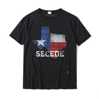 เสื้อยืดผ้าฝ้าย พิมพ์ลาย Texas Secede ขนาดใหญ่ เหมาะกับของขวัญวันเกิด คริสต์มาส สําหรับผู้ชาย ครอบครัว