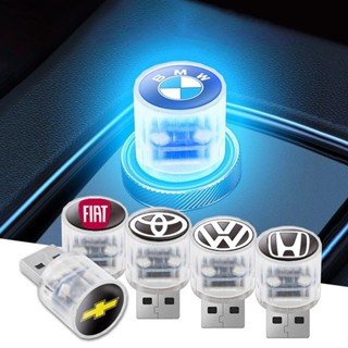 โคมไฟ LED ไร้สาย เปลี่ยนสีได้ พอร์ต USB สําหรับตกแต่งภายในรถยนต์