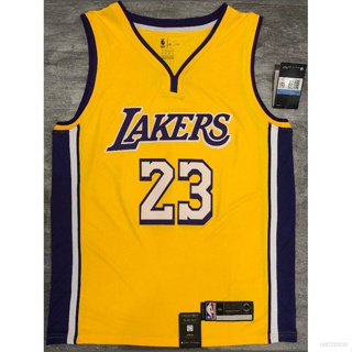 เสื้อกีฬาแขนกุด ลายทีม NBA Jersey LeBron James Los Angeles Lakers No.23 สไตล์คลาสสิก พลัสไซซ์