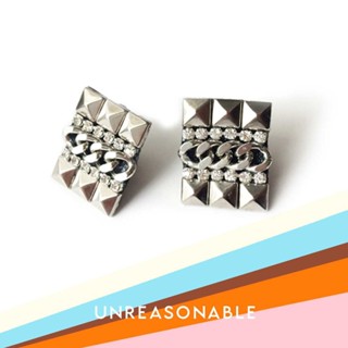 ต่างหู Metallic Metallic ต่างหูคลิป ต่างหูก้านเงินแท้ น้ำหนักเบา สวยใส่สบาย Unreasonable Accessories UA0018-01