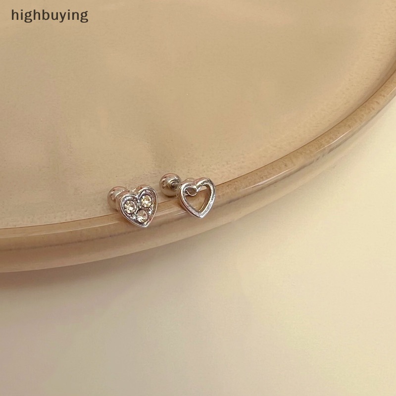 [highbuying] 1 คู่ กลวง หัวใจ ต่างหูกระดูกหู เล็บ สําหรับผู้หญิง กระดูกอ่อน ต่างหูเกลียว ต่างหูสตั๊ด ต่างหูร่างกาย เครื่องประดับ ของขวัญใหม่ พร้อมส่ง