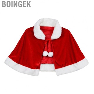 Boingek Christmas Cape  Decorative Poncho Fashionable Lovely Warm for Theme Activity Cosplay Party