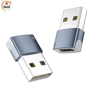 【IS】อะแดปเตอร์แปลงชาร์จ Usb 2.0 เป็น Type-C ตัวเมีย พร้อมไฟ Led 480mbps