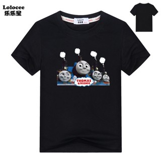 เสื้อยืดแขนสั้น พิมพ์ลายการ์ตูน Thomas Little Train and Friends สําหรับเด็กผู้ชาย และผู้หญิง