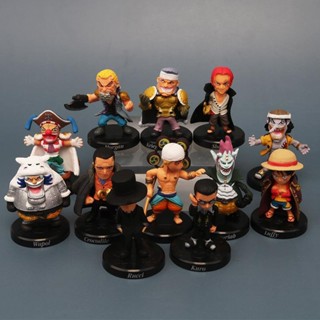 ตุ๊กตาฟิกเกอร์ One Piece Luffy Redhead Bucky Moonlight Moria ขนาดเล็ก 12 ชิ้น สําหรับตกแต่งโต๊ะ