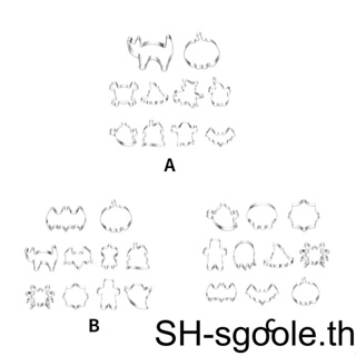 แม่พิมพ์สแตนเลส รูปฮาโลวีน สําหรับทําคุ้กกี้ บิสกิต 10 ชิ้น