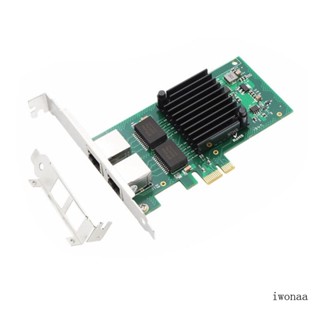 Iwo อะแดปเตอร์การ์ดอีเธอร์เน็ต 2 พอร์ต สําหรับ I350-T2 PCI Gigabit IEEE 802 1P PCI Express X4 1000Mbps RJ45 RJ45