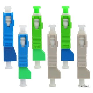 Iwo อะแดปเตอร์ไฟเบอร์ออปติคอล SCMale เป็น LC ตัวเมีย 9 125um 6 ชิ้น