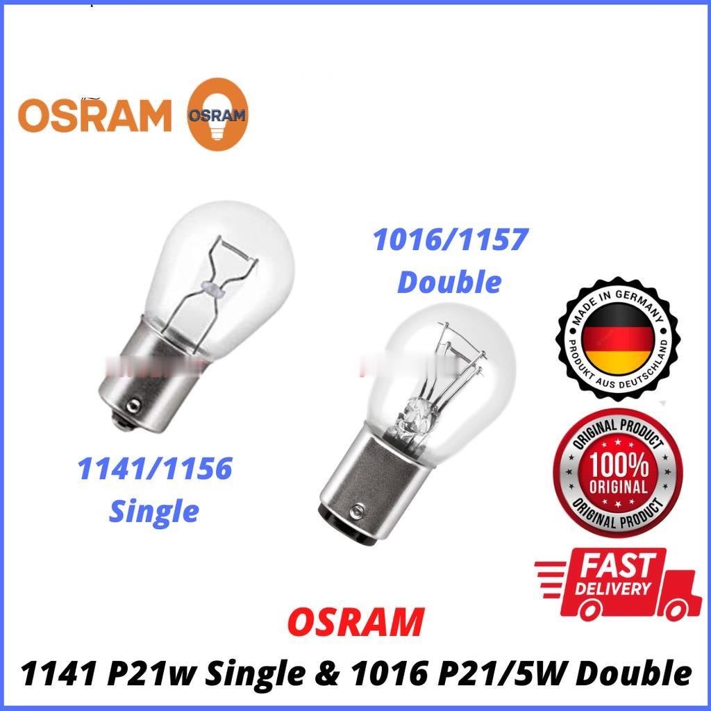 Osram1157 1016 Double 1156 1141 หลอดฮาโลเจน Made in Germany Mentol Lampu Kecil เบรคสัญญาณ Kabus 4300