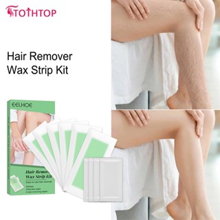 Eelhoe 10 pcs กำจัดขน Wax Strips Papers ลูกวัวใต้วงแขน Arm Hair Removal Wax Professional Hair Remover Double Tape [TOP]