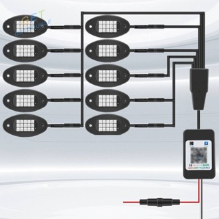 [Getdouble.th] โคมไฟ RGB ควบคุมผ่านแอป สําหรับรถบรรทุก ATV UTV [Getdouble.th]
