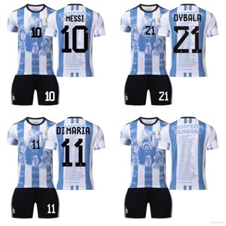 Yp2 เสื้อยืด ลายทีมชาติฟุตบอล Argentina Jersey DiMaria Messi Dybala 22-23 2 ชิ้น ต่อชุด PY2